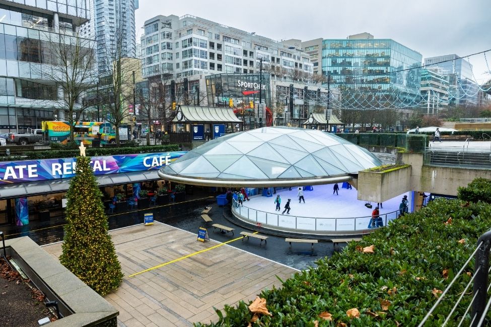 Overall view of the Robson Square Skating Rink 