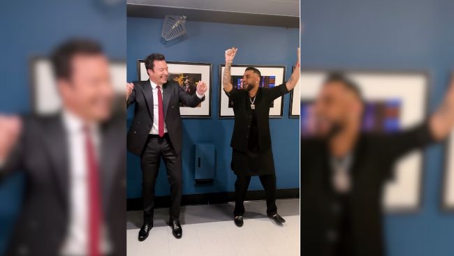 Karan Aujla gives bhangra lessons to Jimmy Fallon